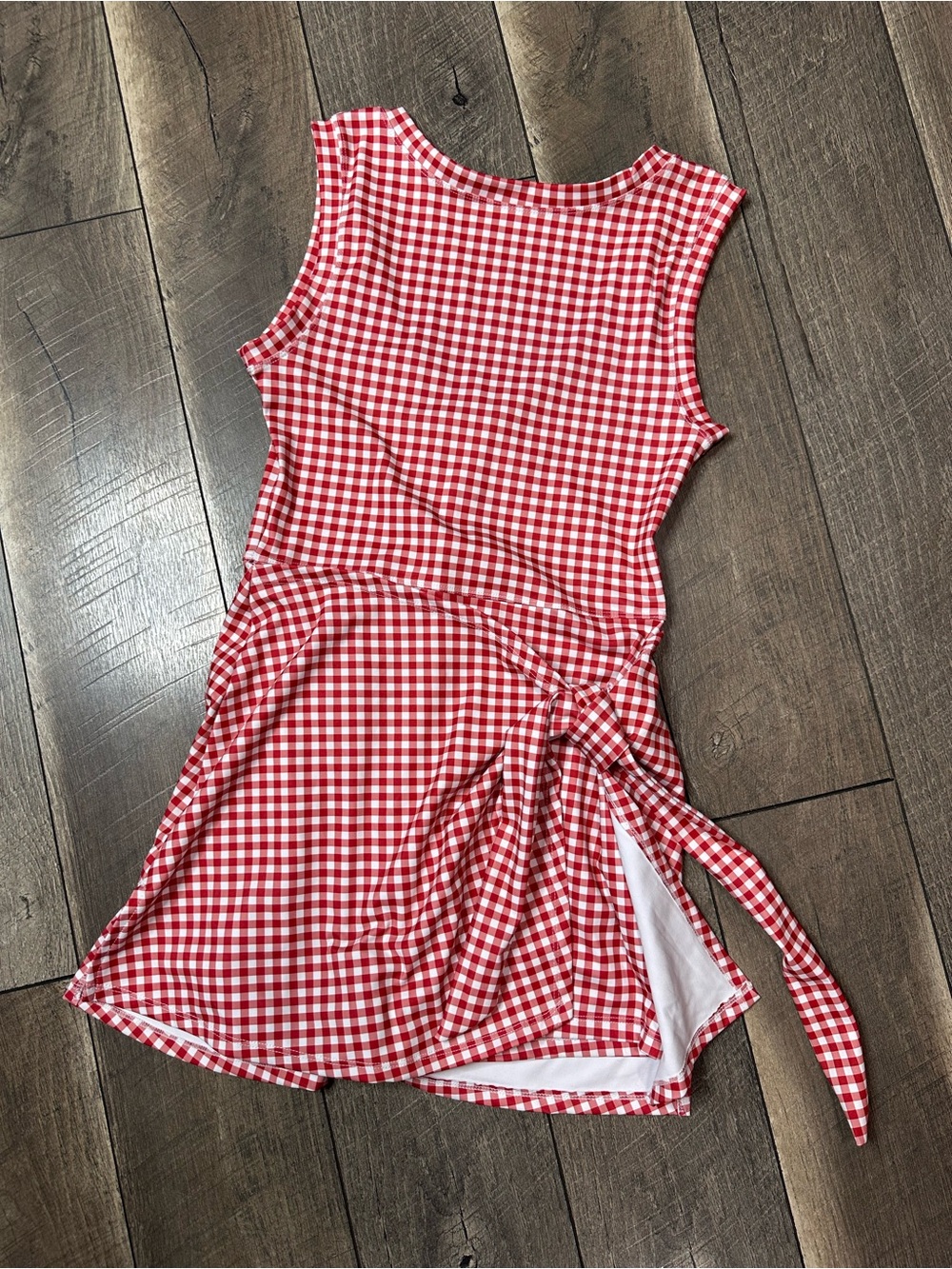 Kimberly C Plaid Tie Waist Romper